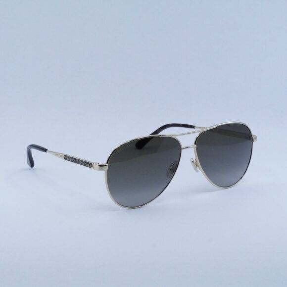 Jimmy Choo JIMENA/S 006J HA Sunglasses Gold Aviator Frame, Brown Lenses main image 7